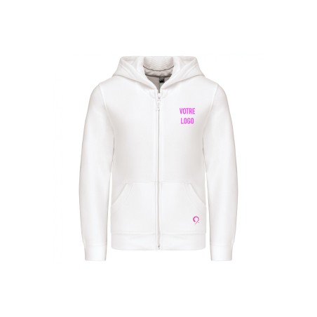 K464 - Sweat-shirt zippé capuche femme